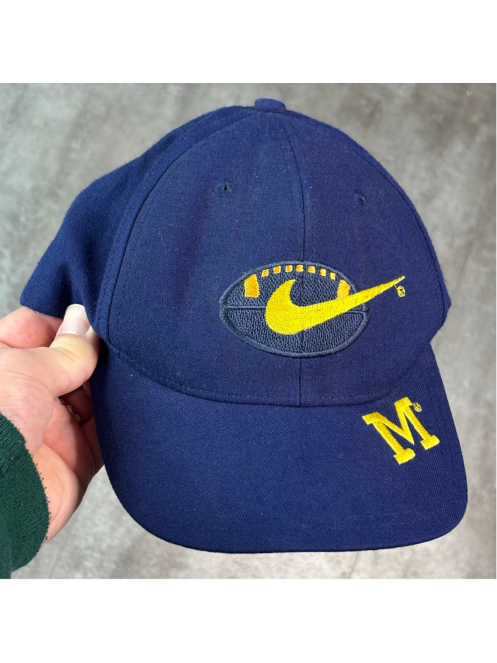 Vintage Nike Michigan Football SnapBack Hat Blue